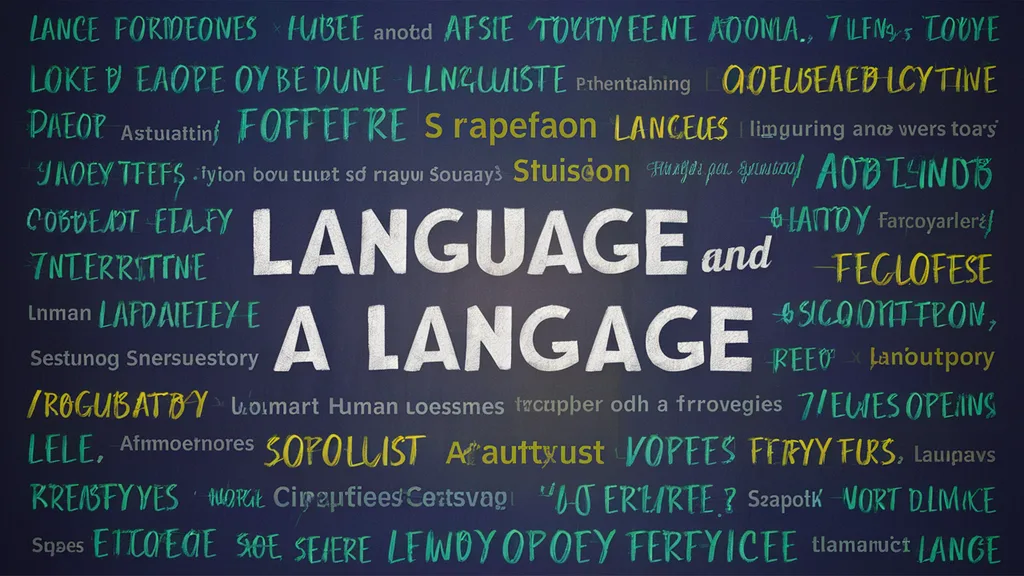 language and a language